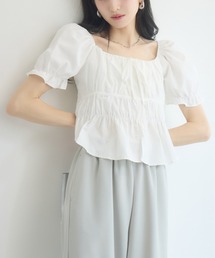 RU.TI.LE（ルチル）の「【RU.TI.LE】シャーリングスクエアネックブラウス（シャツ/ブラウス・レディース）」