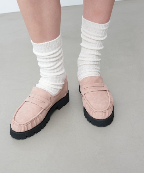 Launa lea（ラウナレア）の「厚底ギャザーローファー (S155)（ローファー・レディース・ブラック/ピンク・24.0cm/23.0cm/24.5cm/23.5cm/22.5cm/22.0cm/25.0cm）」の21枚目の写真