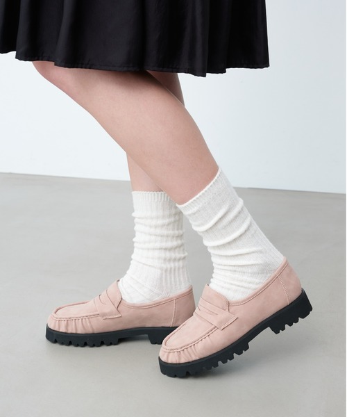 Launa lea（ラウナレア）の「厚底ギャザーローファー (S155)（ローファー・レディース・ブラック/ピンク・24.0cm/23.0cm/24.5cm/23.5cm/22.5cm/22.0cm/25.0cm）」の20枚目の写真