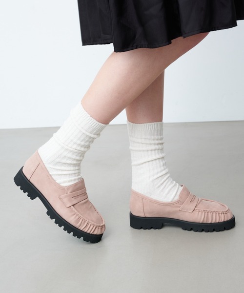 Launa lea（ラウナレア）の「厚底ギャザーローファー (S155)（ローファー・レディース・ブラック/ピンク・24.0cm/23.0cm/24.5cm/23.5cm/22.5cm/22.0cm/25.0cm）」の19枚目の写真