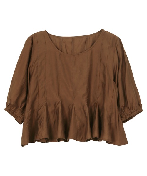 KOBE LETTUCE（コウベレタス）の「ペプラムシアーブラウス（シャツ/ブラウス・レディース・ホワイト/ピンク/ブラウン・M）」の5枚目の写真