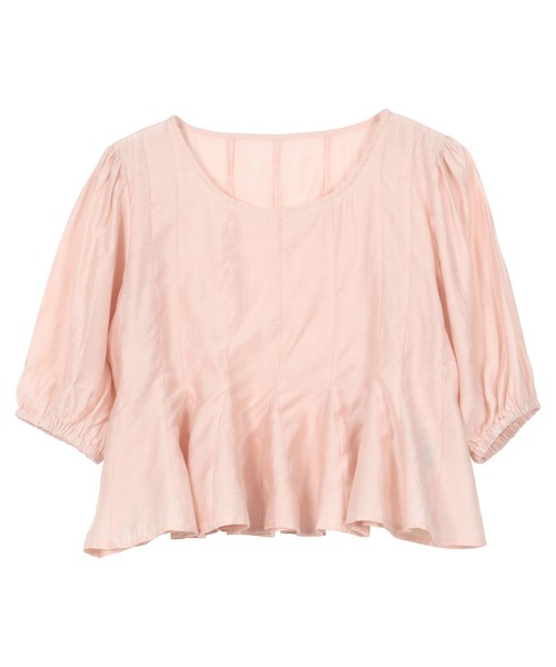 KOBE LETTUCE（コウベレタス）の「ペプラムシアーブラウス（シャツ/ブラウス・レディース・ホワイト/ピンク/ブラウン・M）」の4枚目の写真