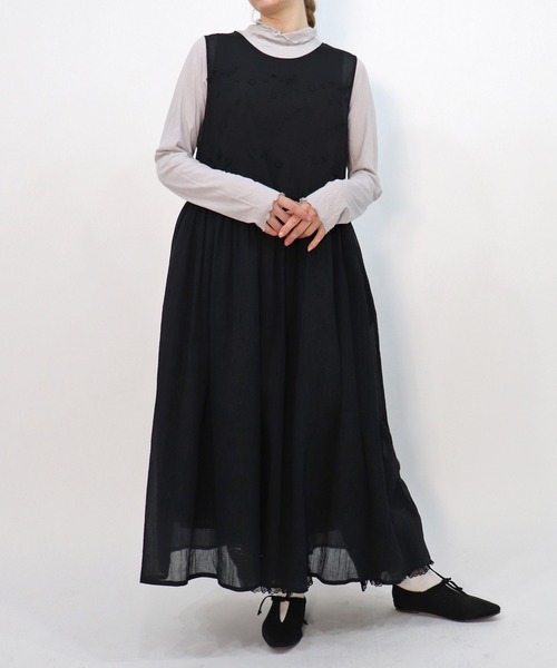 haupia（ハウピア）の「tulip dance【ワンピース】（ワンピース・レディース・ブラック/オフホワイト・MEDIUM）」の2枚目の写真