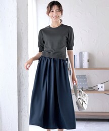 ニットドッキングワンピース