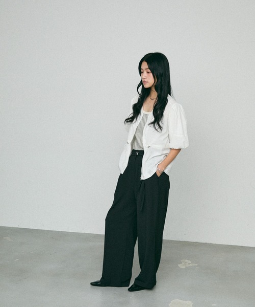 NUJOH(ヌゾ)の「Volume Sleeve Summer jacket / ボリューム スリーブ サマージャケット(ブルゾン・レディース・ホワイト/ベージュ/ブラック・FREE)」の13枚目の写真