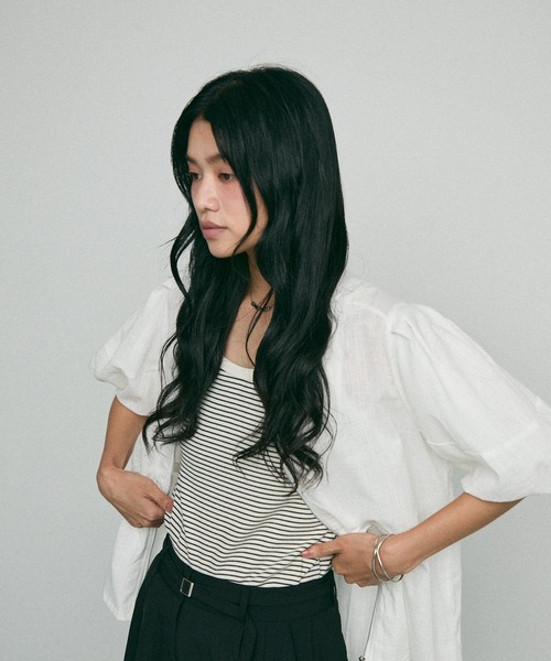 NUJOH(ヌゾ)の「Volume Sleeve Summer jacket / ボリューム スリーブ サマージャケット(ブルゾン・レディース・ホワイト/ベージュ/ブラック・FREE)」の22枚目の写真