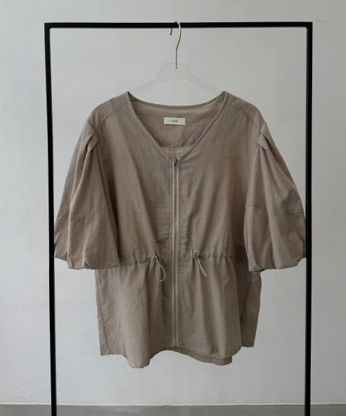 NUJOH(ヌゾ)の「Volume Sleeve Summer jacket / ボリューム スリーブ サマージャケット(ブルゾン・レディース・ホワイト/ベージュ/ブラック・FREE)」の19枚目の写真
