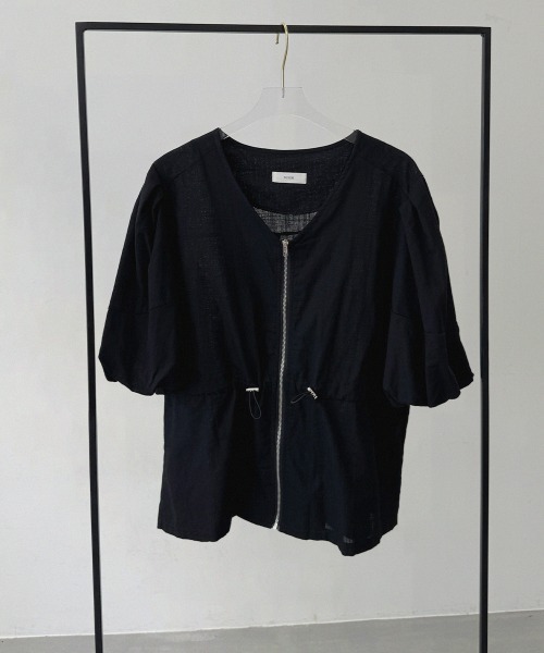NUJOH(ヌゾ)の「Volume Sleeve Summer jacket / ボリューム スリーブ サマージャケット(ブルゾン・レディース・ホワイト/ベージュ/ブラック・FREE)」の21枚目の写真