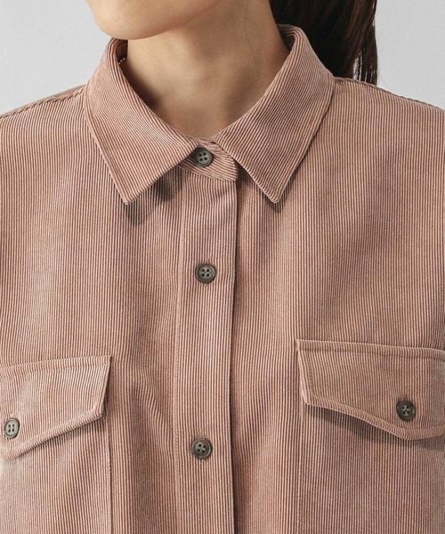 GLOBAL WORK（グローバルワーク）の「イージーケアコーデュロイシャツ/499701（シャツ/ブラウス・レディース・ブルー系その他/ラベンダー/ボルドー/キャメル/アイボリー/ピンク系その他・MEDIUM/LARGE）」の22枚目の写真