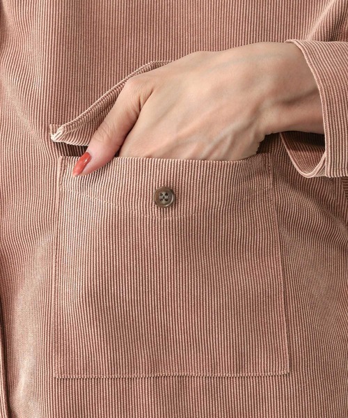 GLOBAL WORK（グローバルワーク）の「イージーケアコーデュロイシャツ/499701（シャツ/ブラウス・レディース・ブルー系その他/ラベンダー/ボルドー/キャメル/アイボリー/ピンク系その他・MEDIUM/LARGE）」の13枚目の写真
