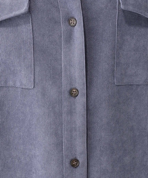 GLOBAL WORK（グローバルワーク）の「イージーケアコーデュロイシャツ/499701（シャツ/ブラウス・レディース・ブルー系その他/ラベンダー/ボルドー/キャメル/アイボリー/ピンク系その他・MEDIUM/LARGE）」の16枚目の写真