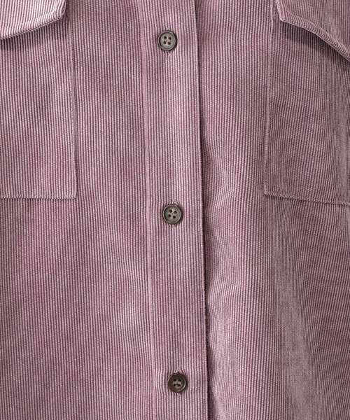GLOBAL WORK（グローバルワーク）の「イージーケアコーデュロイシャツ/499701（シャツ/ブラウス・レディース・ブルー系その他/ラベンダー/ボルドー/キャメル/アイボリー/ピンク系その他・MEDIUM/LARGE）」の7枚目の写真
