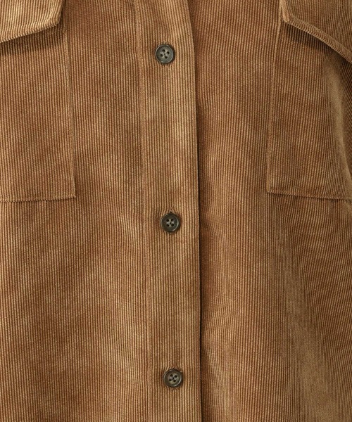 GLOBAL WORK（グローバルワーク）の「イージーケアコーデュロイシャツ/499701（シャツ/ブラウス・レディース・ブルー系その他/ラベンダー/ボルドー/キャメル/アイボリー/ピンク系その他・MEDIUM/LARGE）」の8枚目の写真