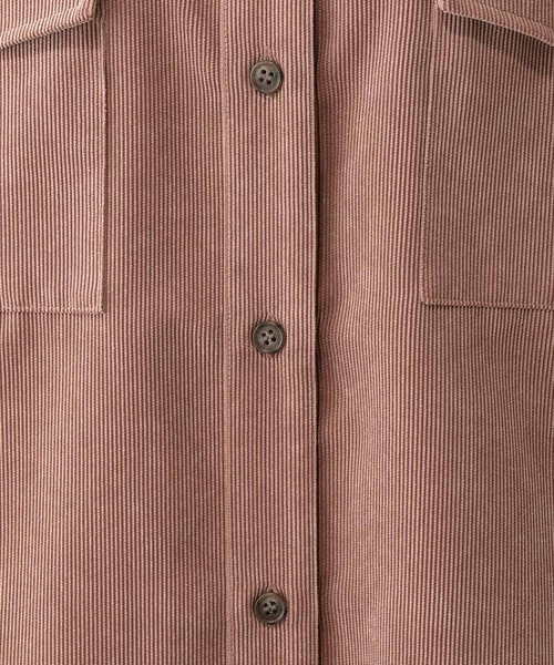 GLOBAL WORK（グローバルワーク）の「イージーケアコーデュロイシャツ/499701（シャツ/ブラウス・レディース・ブルー系その他/ラベンダー/ボルドー/キャメル/アイボリー/ピンク系その他・MEDIUM/LARGE）」の9枚目の写真