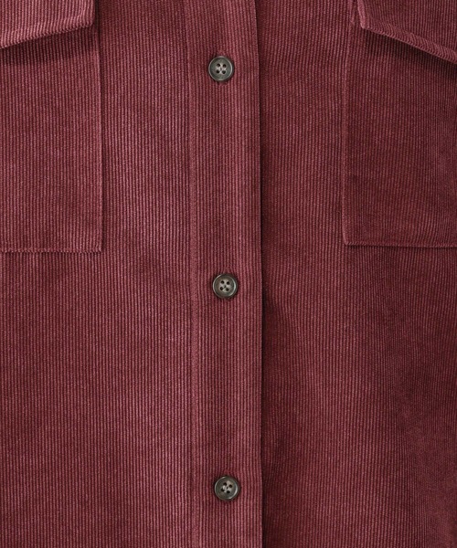 GLOBAL WORK（グローバルワーク）の「イージーケアコーデュロイシャツ/499701（シャツ/ブラウス・レディース・ブルー系その他/ラベンダー/ボルドー/キャメル/アイボリー/ピンク系その他・MEDIUM/LARGE）」の10枚目の写真