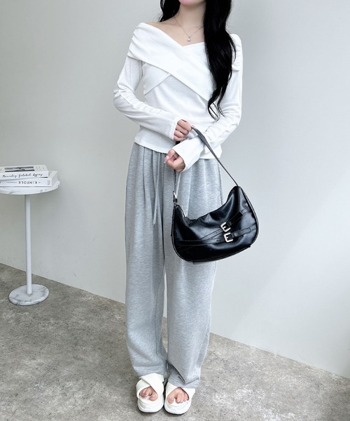 INGNI(イング)の「カシュクールトップス(Tシャツ/カットソー・レディース・ブラック/チャコールグレー/ピンク/オフホワイト・M)」の22枚目の写真