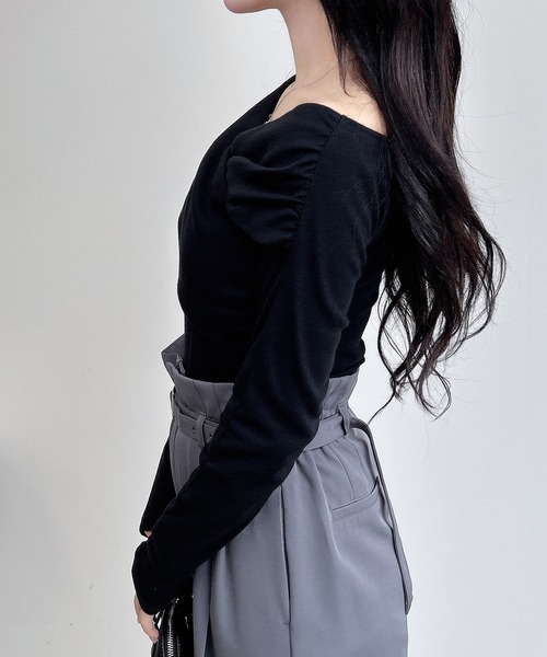 INGNI(イング)の「カシュクールトップス(Tシャツ/カットソー・レディース・ブラック/チャコールグレー/ピンク/オフホワイト・M)」の19枚目の写真