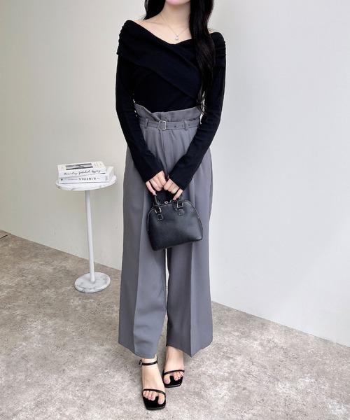 INGNI(イング)の「カシュクールトップス(Tシャツ/カットソー・レディース・ブラック/チャコールグレー/ピンク/オフホワイト・M)」の17枚目の写真