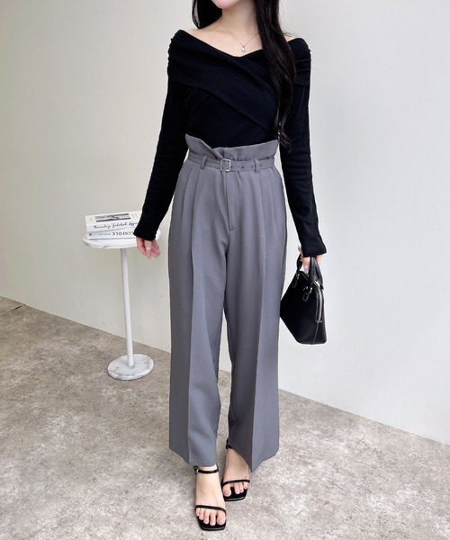 INGNI(イング)の「カシュクールトップス(Tシャツ/カットソー・レディース・ブラック/チャコールグレー/ピンク/オフホワイト・M)」の16枚目の写真