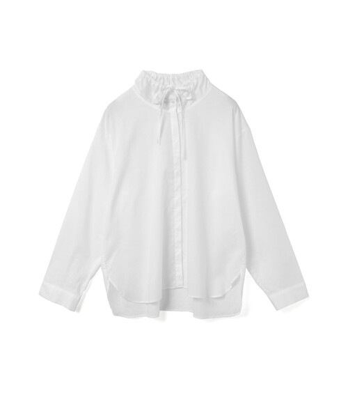 mizuiroind（ミズイロインド）の「mizuiro ind ギャザースタンドカラーシャツ（シャツ/ブラウス・レディース・ホワイト/ライトブルー/ブルー/ブラック/ライトグレー・FREE）」の21枚目の写真