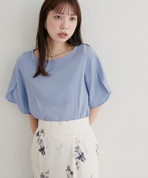 natural couture | 【WEB限定】ハチワレスリーブ麻調ブラウス(シャツ/ブラウス)