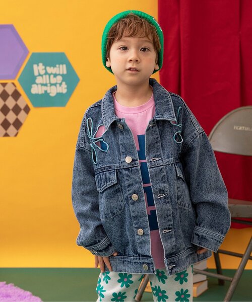 セール】【Im Jelly！】ケミカルウォッシュデニムジャケット（デニム