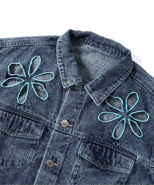 セール】【Im Jelly！】ケミカルウォッシュデニムジャケット（デニム