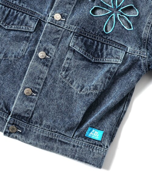 セール】【Im Jelly！】ケミカルウォッシュデニムジャケット（デニム