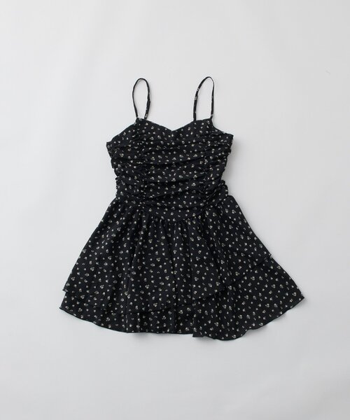 mline（エムライン）の「[mline]花柄シャーリング ミニワンピ（ワンピース・レディース・ブラック/ブラウン/アイボリー・FREE）」の13枚目の写真