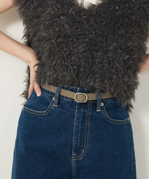 abahouse mavie（アバハウスマヴィ）の「シンプルベルト（アソート）（ベルト・レディース・ブラック系その他/グレイッシュベージュ/ブラック・フリー）」の3枚目の写真