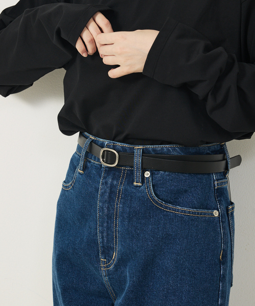 abahouse mavie（アバハウスマヴィ）の「シンプルベルト（アソート）（ベルト・レディース・ブラック系その他/グレイッシュベージュ/ブラック・フリー）」の2枚目の写真