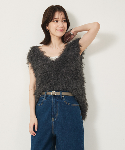 abahouse mavie（アバハウスマヴィ）の「シンプルベルト（アソート）（ベルト・レディース・ブラック系その他/グレイッシュベージュ/ブラック・フリー）」の4枚目の写真