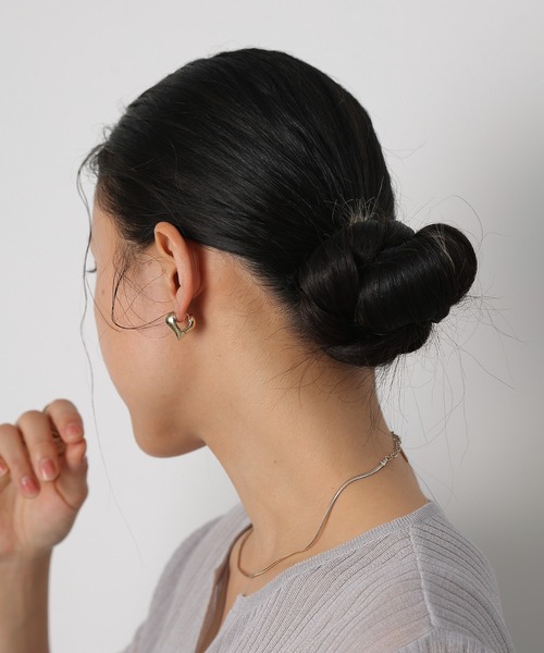 COLONY 2139（コロニートゥーワンスリーナイン）の「ハートワンタッチピアス（ピアス（両耳用）・レディース・シルバー/ゴールド・FREE）」の10枚目の写真