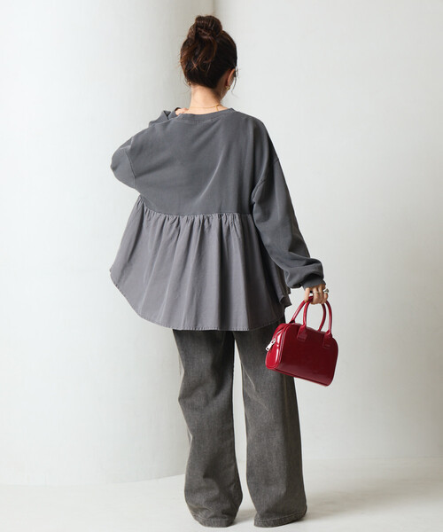 新品未使用pillings（ピリングス） フリル ロングスリーブ ティー