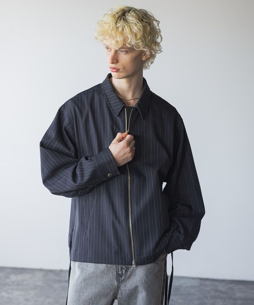 HARE(ハレ)の「【SET UP対応】ノーブルワークブルゾン(HARE)(ブルゾン・メンズ・ブルー系その他/パープル/ブラック/グレー・SMALL/MEDIUM)」の3枚目の写真