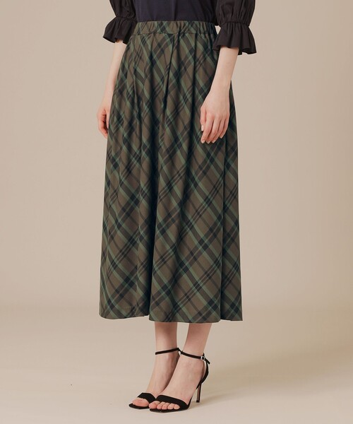 MACKINTOSH LONDON(マッキントッシュ ロンドン)の「ファインキュプラポリエステルチェックスカート(スカート・レディース・ダークブラウン・36/38)」の6枚目の写真