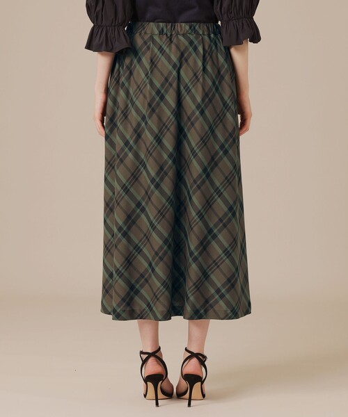 MACKINTOSH LONDON(マッキントッシュ ロンドン)の「ファインキュプラポリエステルチェックスカート(スカート・レディース・ダークブラウン・36/38)」の5枚目の写真