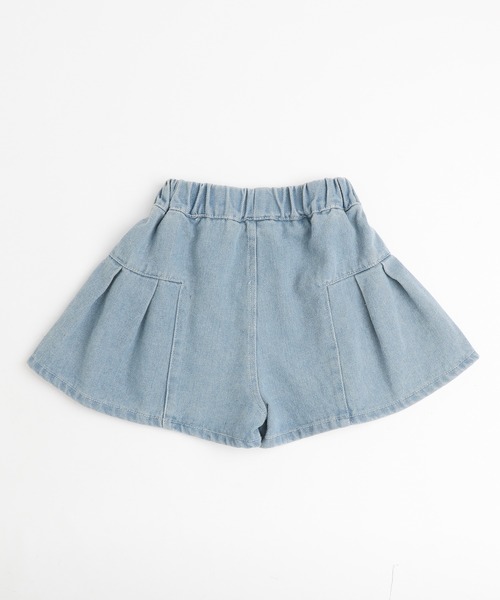URBAN CHERRY（アーバンチェリー）の「タックフレアデニムショートパンツ（デニムパンツ・キッズ・ブルー・110cm/120cm/130cm/140cm）」の3枚目の写真