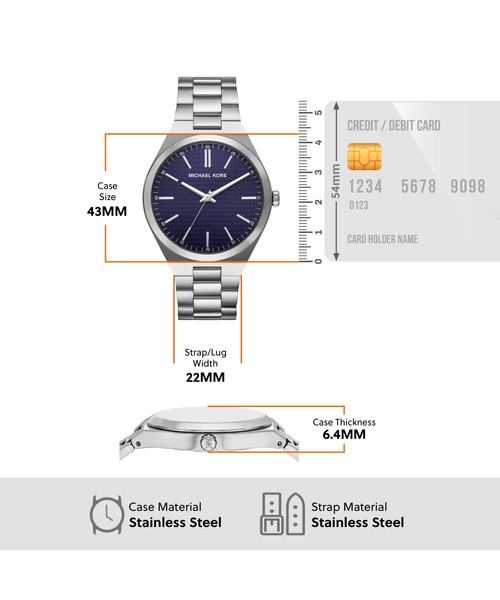 MICHAEL KORS(マイケルコース)の「マイケル・コース 腕時計 メンズ アナログ ステンレス MK9227(アナログ腕時計・メンズ・シルバー・FREE)」の5枚目の写真