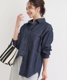 Cutie Blonde | 【S-LL】こなれ感をプラスする BIGポケットデニムシャツ(シャツ/ブラウス)