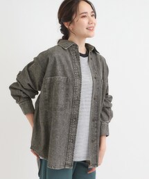 Cutie Blonde | 【S-LL】こなれ感をプラスする BIGポケットデニムシャツ(シャツ/ブラウス)