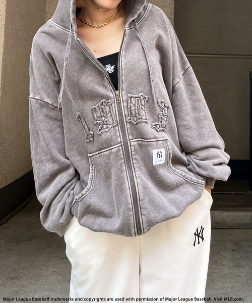 BACK TO THE FIELD（バック トゥー ザ フィールド）の「【MLB】ZIPビッグフーディー（パーカー・レディース・レッド/ブラウン/ブラック・FREE）」の6枚目の写真