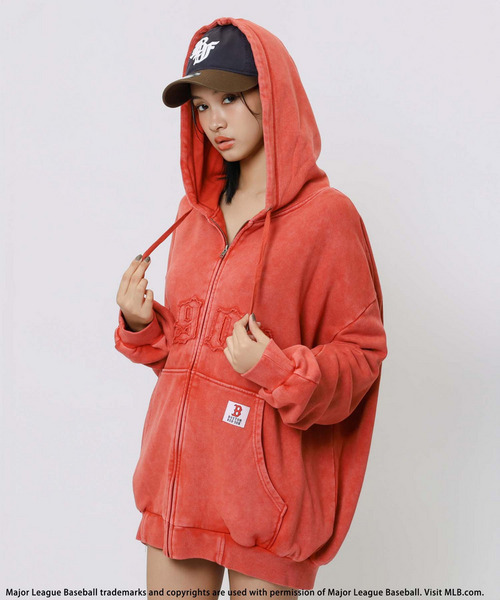 新品【MLB】ZIPビッグフーディー　スパイラルガール MLB】ZIPビッグフーディー｜BACK TO THE FIELD バックトゥザフィールド