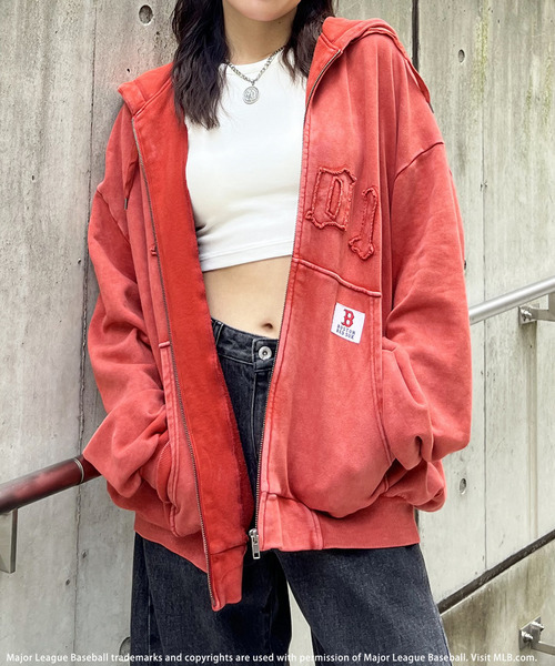 BACK TO THE FIELD（バック トゥー ザ フィールド）の「【MLB】ZIPビッグフーディー（パーカー・レディース・レッド/ブラウン/ブラック・FREE）」の19枚目の写真