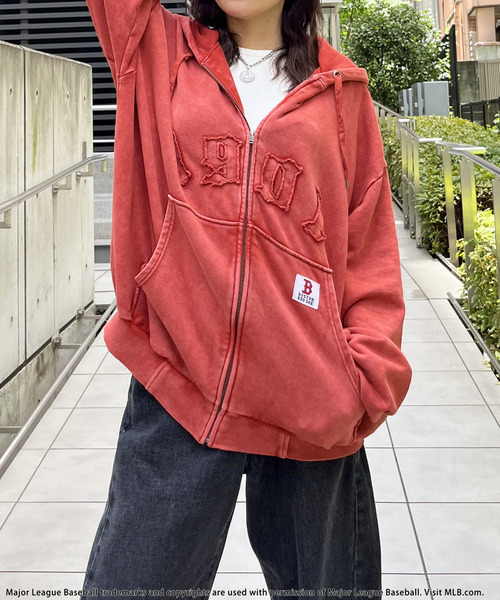 新品【MLB】ZIPビッグフーディー　スパイラルガール MLB】ZIPビッグフーディー｜BACK TO THE FIELD バックトゥザフィールド