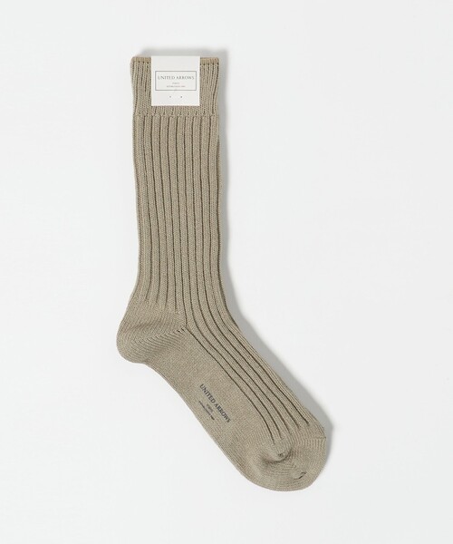 UNITED ARROWS（ユナイテッドアローズ）の「ボリューム リブ ソックス（ソックス/靴下・メンズ・ブラック/ベージュ/レッド/オフホワイト・FREE）」の4枚目の写真