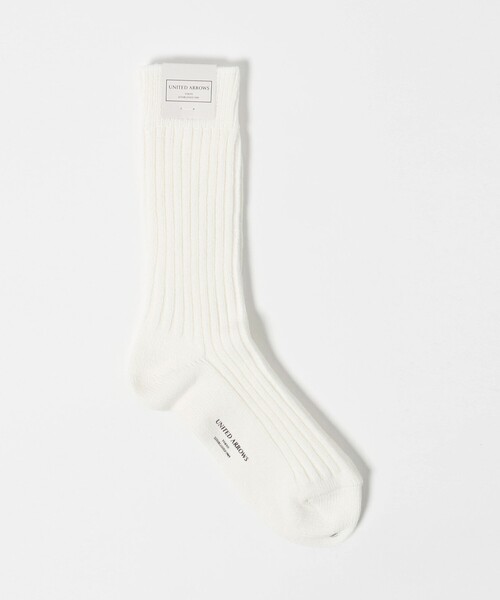 UNITED ARROWS（ユナイテッドアローズ）の「ボリューム リブ ソックス（ソックス/靴下・メンズ・ブラック/ベージュ/レッド/オフホワイト・FREE）」の2枚目の写真