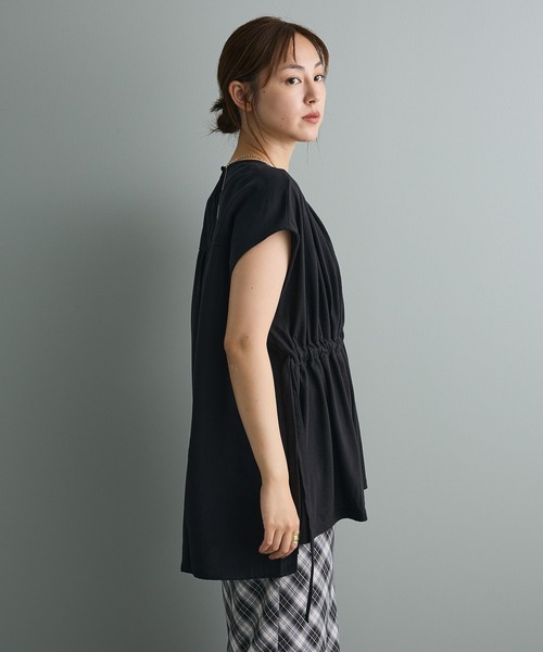 CRAFT STANDARD BOUTIQUE(クラフトスタンダードブティック)の「布帛ウエストギャザー切替チュニック(チュニック・レディース・ブルーグリーン/ブラック/グリーン系その他3・FREE)」の7枚目の写真