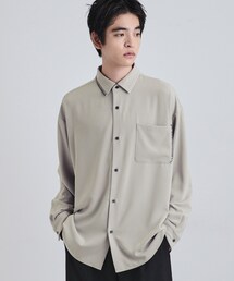 tk.TAKEO KIKUCHI | なめらかスエードタッチステッチシャツ(シャツ/ブラウス)