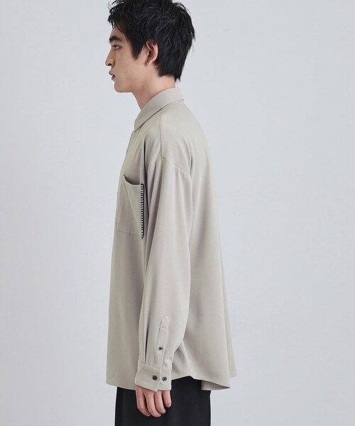 tk.TAKEO KIKUCHI(ティーケータケオキクチ)の「なめらかスエードタッチステッチシャツ(シャツ/ブラウス・メンズ・ブラック/ライトグレー/ブラウン系・01/03/02)」の19枚目の写真